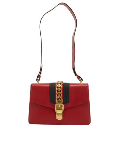 Small Sylvie, &pound;750, Handbags, Red, Leather, Front view